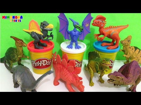 Dinosaurios de Juguete de Playskool Heroes : Espinosaurio, Pterodactilo y Dilofosaurio Video