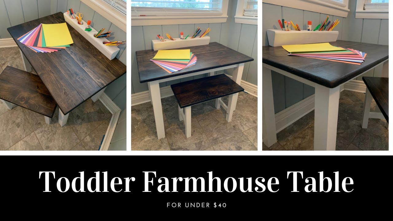 Toddler Farmhouse Table for under $40
