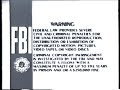 Silver FBI Warnings 1984 1991