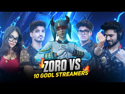 STREAMERS SHOCKED AFTER THIS CLUTCH 🤯| ZORO VS 10 GODL STREAMERS 🔥 @JONATHANGAMINGYT  @LoLzZzGaming