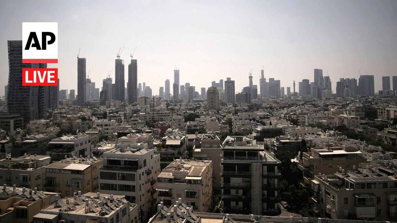 Video | LIVE: Tel Aviv skyline as Israel launches strikes on Iran