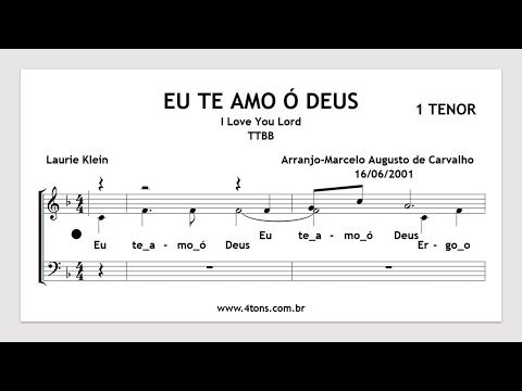 TTBB 0154 1T EU TE AMO Ó DEUS 1 TENOR MIDI