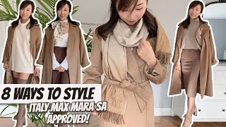 How to Style the Classic Camel Coat, 8 WAYS (with scarf)!! Max Mara Manuela Coat