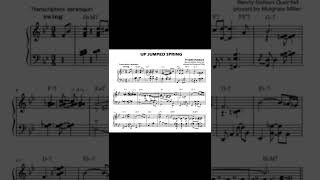 Benny Golson Quartet - Up Jumped Spring [Piano Intro Transcription]