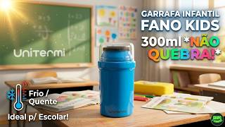 Vídeo de Garrafa Térmica Infantil Fano Kids 300ml Unitermi Anti-Impacto Sem BPA para Lancheira