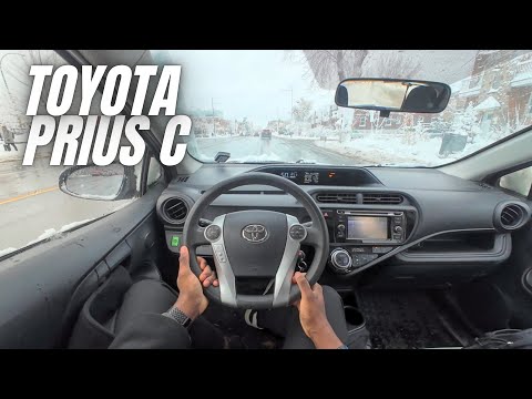 Thumbnail for ASMR POV Drive | 2019 Toyota Prius C | Montreal FIRST SNOW Commute, Winter by Toyota