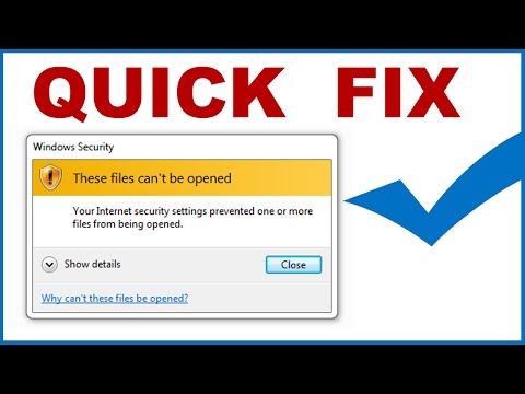 Fix Error "These Files Can't Be Opened"  Internet security settings prevented files from opened[Fix] Video