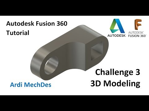 Autodesk Fusion 360 Tutorial - 3D Solid Part Challenge 3