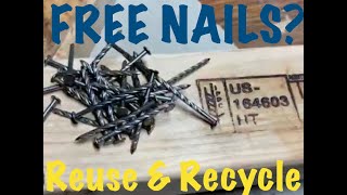 DIY How to Reuse and Recycle Free Nails Pulled from Pallets [FREE PALLET NAILS]