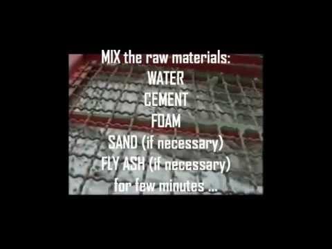HOW TO PRODUCE FOAM CONCRETE BLOCKS.