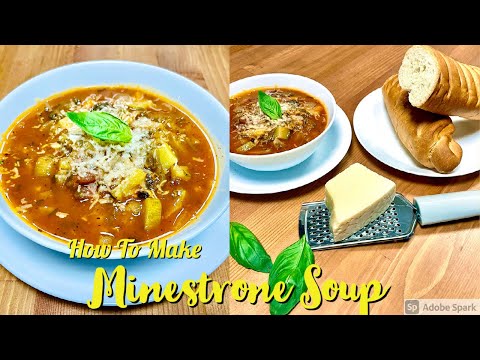 Making Classic Minestrone for vegetarian lovers