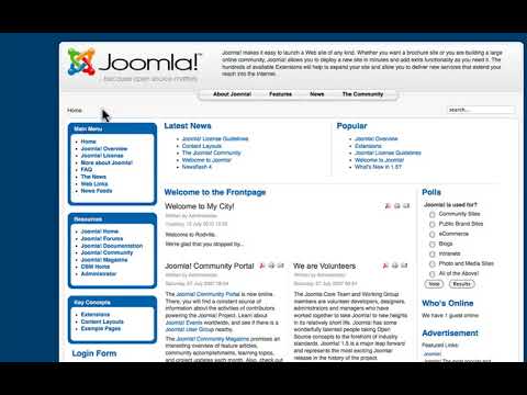 Joomla 1 5 Intermediate Lesson 5 Warm Up