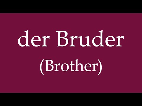 YouTube video about: How do you say brother in german?