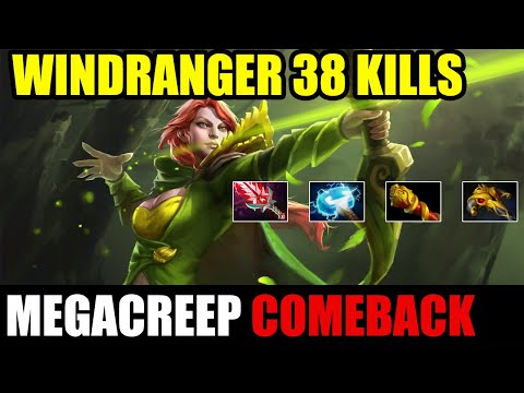 38 Kills Windranger Megacreep Defence - Crazy Comeback Dota 2