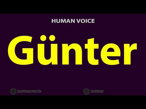 How to Pronounce Gunter