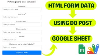 How to Submit HTML Form Data to Google Sheets | Save Using doPost Method | AppScript | R40