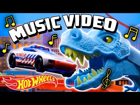 DO THE DINO CHOMP 🦖 | Kids Song | Official Hot Wheels Music Video 🎵
