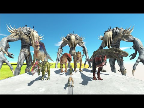 Carnivorous Dinosaurs VS All Size Scourge 1.0 to 5.0 - Animal Revolt Battle Simulator