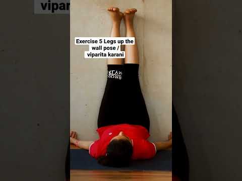 14 day exercise challenge to prevent Varicose veins #5 Legs up the wall pose / viparita karani