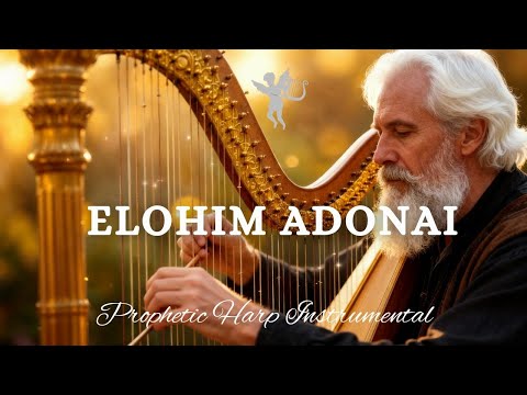 Prophetic Warfare Harp Instrumental/ELOHIM ADONAI/Background Prayer Music 