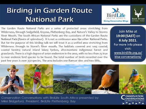 Conservation Conversations: Mike Bridgeford - Garden Route National Parks (6 July 2021)