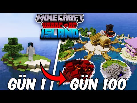 Minecraft'ta ISSIZ Adada 100 Gün ÖLMEDEN Hayatta Kaldım