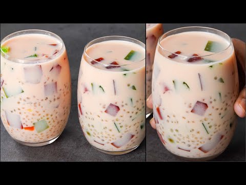 Sago Jelly Drink Recipe | Tapioca Jelly Drink | Summer Drink Recipe | Ramadan Iftar Recipe | N'Oven