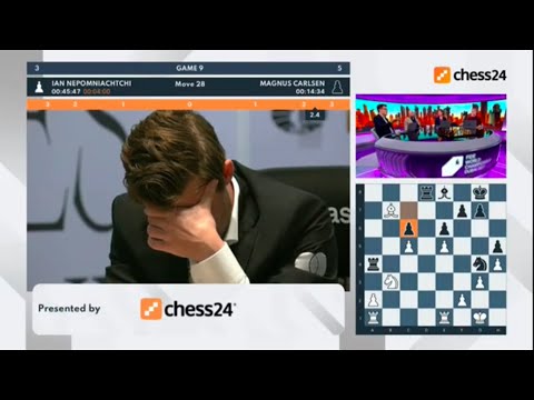 Magnus Carlsen Reacts to Nepomniachtchi Blunder