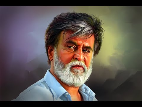  digital painting of rajnikanth by star colours arts