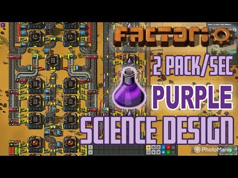 FACTORIO 0.17 | Designing 2 pack/sec Purple Science - Episode 27