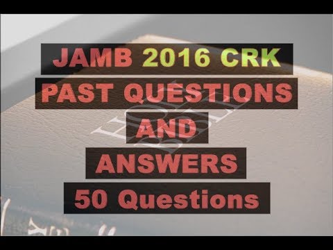 JAMB/UTME CRK 2016 Past Questions and Answers: Q1-10