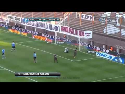 Gol de Santiago Silva - Lanús 2 - Belgrano 0 - Torneo Inicial 2013
