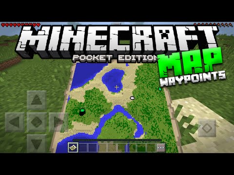 AA12 - How To Get Waypoints on Maps in Minecraft PE - MCPE Map Checkpoint Trick (Pocket Edition)