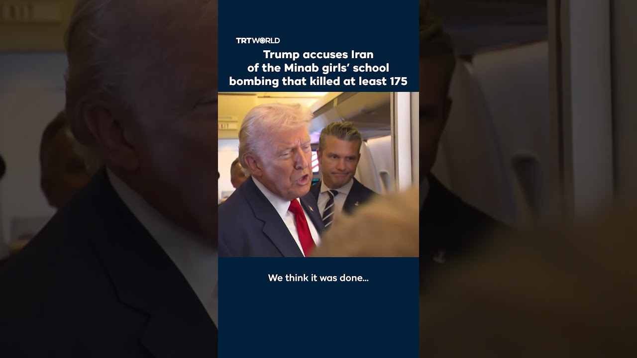 Video | Trump accuses Iran of the Minab girls’ school bombing that killed at least 175