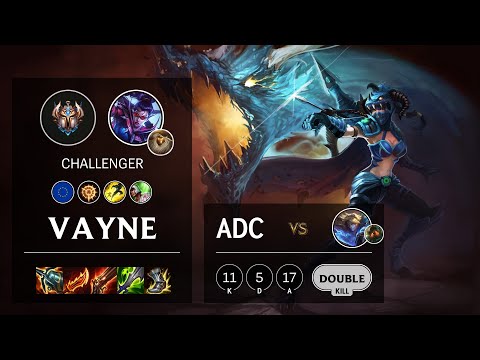 Vayne ADC vs Ezreal - EUW Challenger Patch 11.6