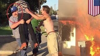 Guardian Angel: mystery hero saves man from house fire, walks away without giving his name