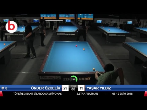 ÖNDER ÖZÇELİK & YAŞAR YILDIZ Bilardo Maçı - 2018 ERKEKLER 3.ETAP-1.TUR