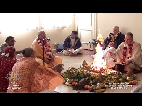 Initiation Ceremony with HH Vedavyasapriya Swami