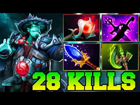 28 Kills Storm Spirit Dota 2 Pro Gameplay Guide Item Build Highlights Skills Mid Patch - 7.35