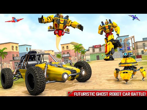 Flying Ghost Robot Car Game: Transform robot Games Buntoo Games Android Gameplay