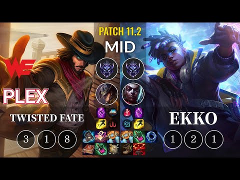 WE Plex Twisted Fate vs Ekko Mid - KR Patch 11.2