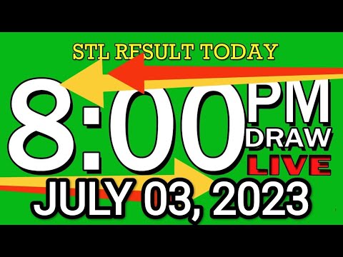 LIVE 8PM STL RESULT TODAY JULY 03, 2023 LOTTO RESULT WINNING