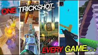 I Tried To Hit A Trickshot On Every Game.. (it was chaotic..)