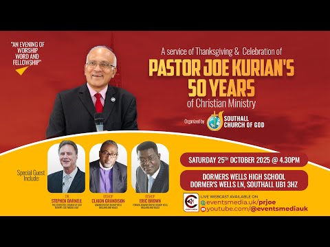 Thanksgiving & Celebration Service of Pr. Joe Kurian's 50 Years of Christian Ministry | 25.10.2025