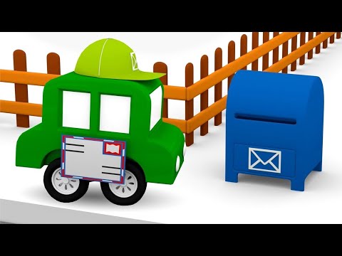 Die 4 kleinen Autos arbeiten bei der Post - Zeichentrick für Kleinkinder
