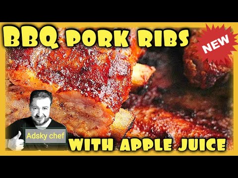 BBQ pork ribs with apple juice.