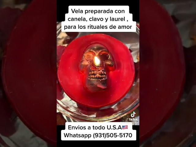 Vídeo relacionado con Velón Ritualizado de la Santa Muerte para Casos Desesperados y Cualquier Tipo de Petición | Velón Blanco con Malla Negra, Imagen, Alfiler y Pergamino.