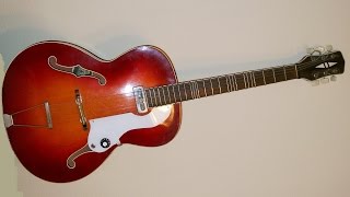 Video thumbnail for Lignatone. Vintage archtop guitar made in Czechoslovakia by Linas Pečiūra