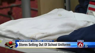 Stores selling out school uniforms