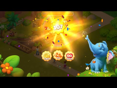 Wildscapes Movie level 103 - 107 HD walkthrough | Sifakas, Chameleons, Fossas, Red River Hogs | Ios